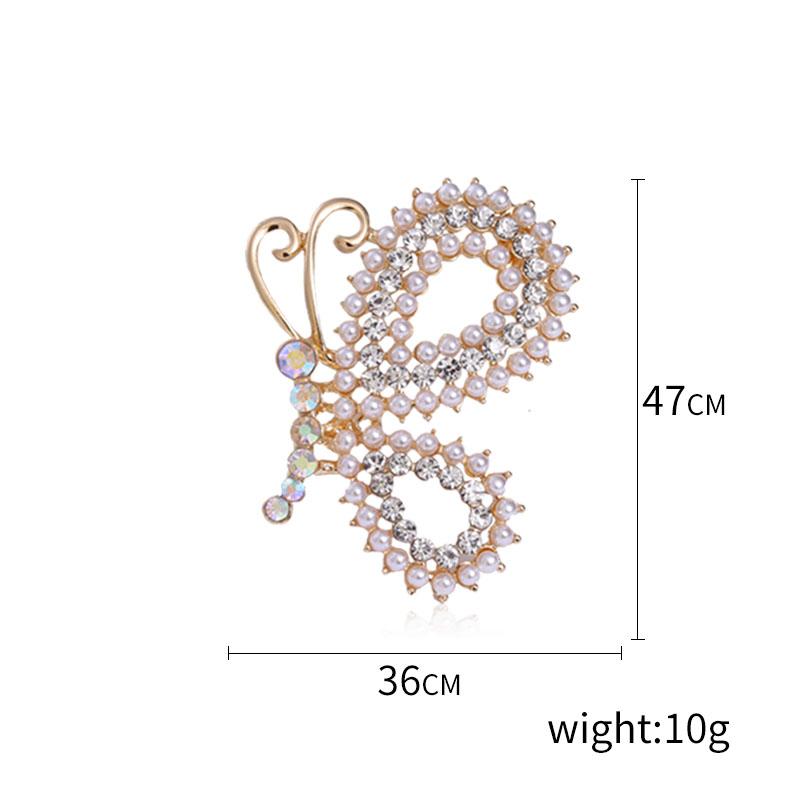 Enamel Butterfly Brooches for Women Unisex Rhinestone Insect Pins Banquet Party Backpack Gifts Jewelry Accessories