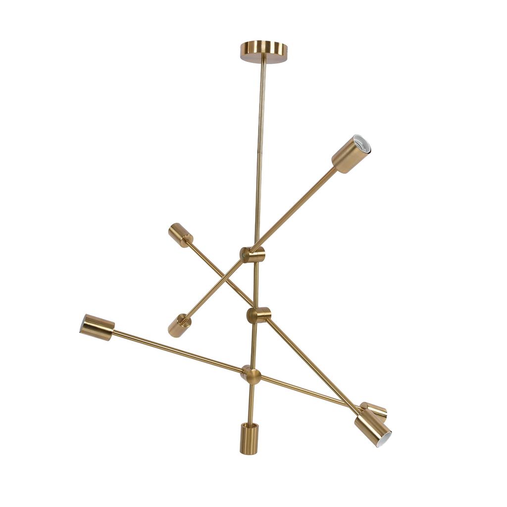 Подвесной светильник на 6 лампочек, геометрический стиль, уникальный дизайн, прочный, долговечный подвесной светильник