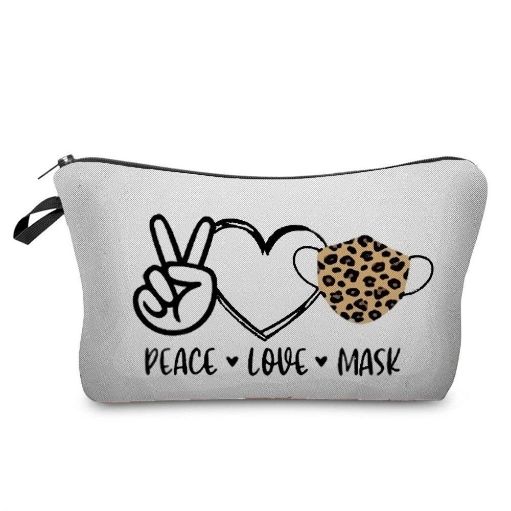 Women Flower Print Cosmetic Bag Toiletries Organize Travel Storage Case 6669