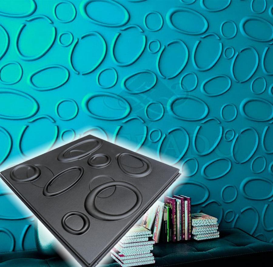 3D Wall Panel Mold for Gypsum, Plaster or Concrete Tile for Decorative Wall Panels 'Space'