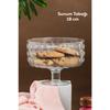 Rgy077 Bubbles Footed Glass Cake Fan, Cake / Cake / Sweet Stylish Presentation Stand 19 Cm
