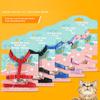 Однотонный кот со шлейкой для кошек в елочку подходит для маленьких и средних питомцев, петли для веревки для прогулок на улице