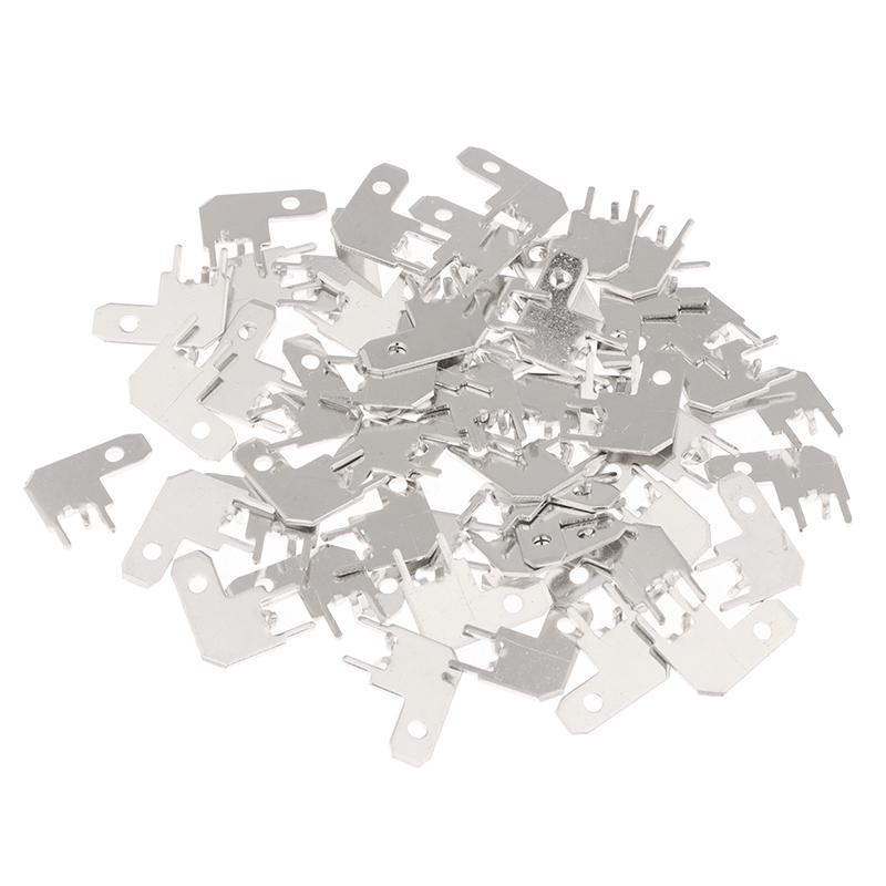 50Pcs 4.8/6.3 Flag-Shaped Inserts Pcb Circuit Board Insert Pcb L-Shaped Corner Solder Thickness 0.8Mm Welding Sheet