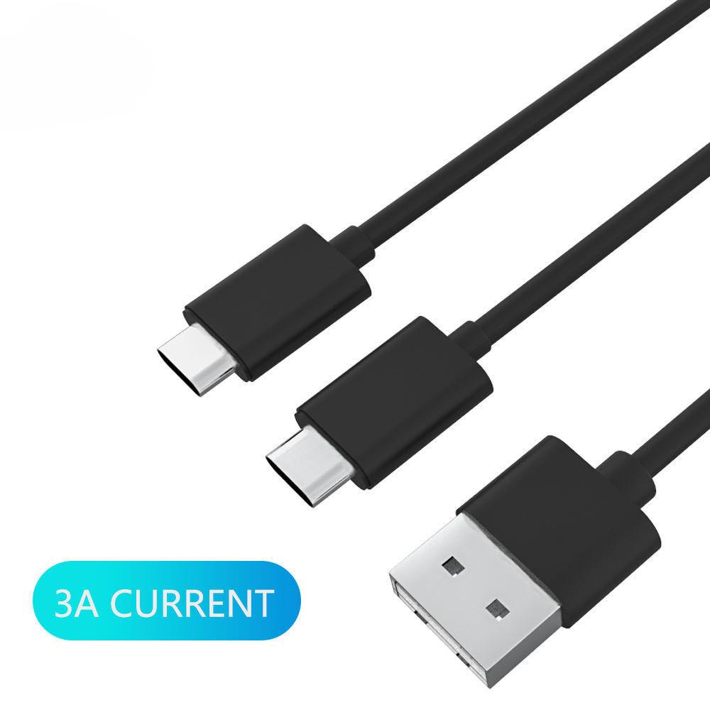 Зарядный кабель Type-C 2-в-1, совместимый для игровых консолей PS5/XSX/Switch, контроллера. Игровой контроллер, зарядный кабель 2 в 1.