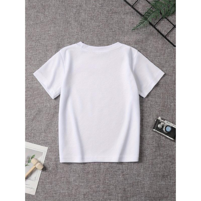 Boys Crew Neck Short Sleeve T-Shirt with Cartoon Dinosaur Print