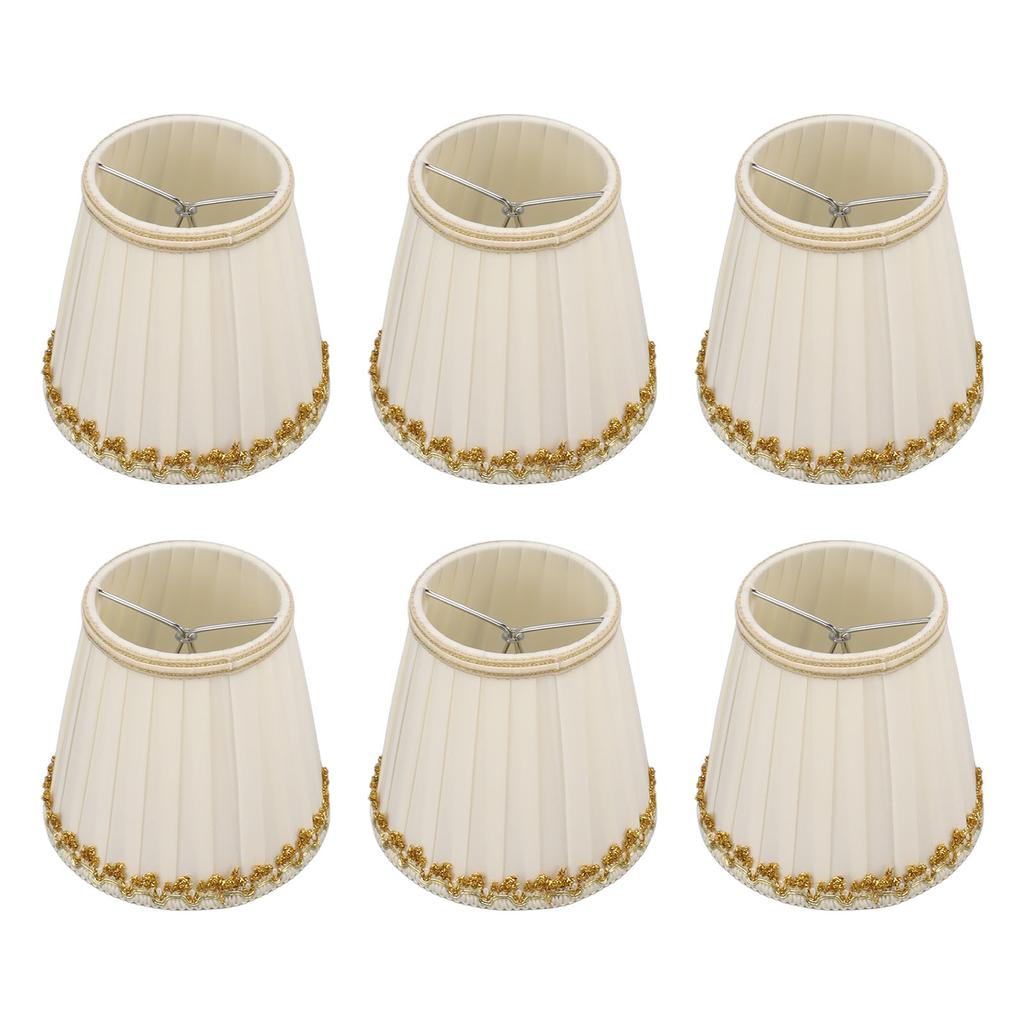 6Pcs Small Lamp Shades Safe Soft Easy Installation Modern Light Weight Table Lampshade for E14 Bulb