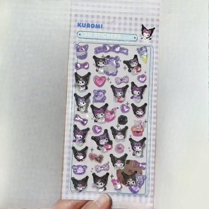 1/8 шт. 3D наклейки Sanrio Sanrio Kuromi Pochacco My Melody Cinnamoroll Hangyodon Чехол Сумка Украшение Подарки на День Рождения