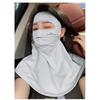 Women Summer Breathable Ice Silk Facekini Full Face UV Protection Mask with Neck Cover for Driving Cycling Sun Shield