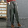 Женские повседневные брюки, эластичные, с высокой талией, свободный крой, утолщенные спортивные брюки с карманами, однотонные повседневные брюки