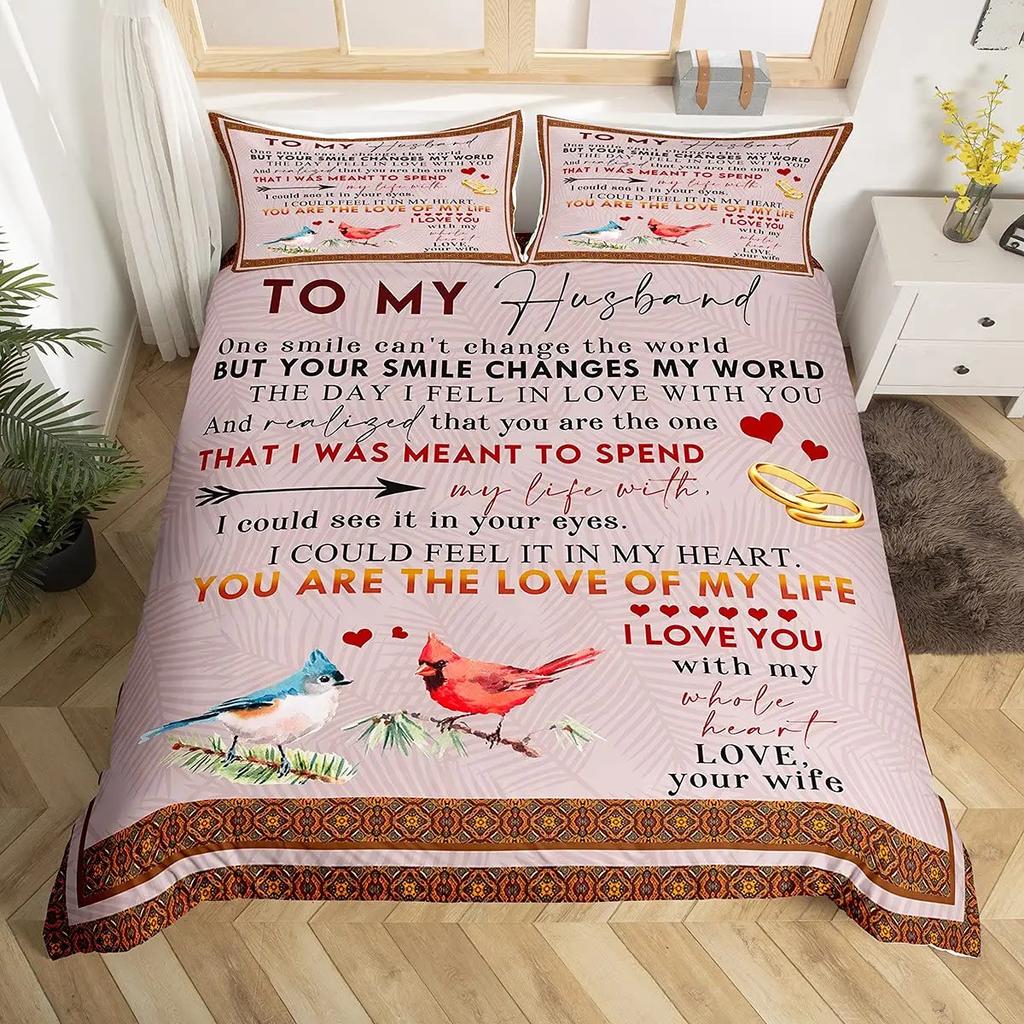 Cardinal Duvet Cover Set Red Bird Bedding Set For Child Youth Pine Tree Comforter Cover Animal Snow King Size Soft Quilt Cover