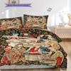 Medieval court life and grape harvesting bedding, duvet cover, pillowcase, home decoration, birthday gift (1 * duvet cover+2 * pillowcase, coreless)