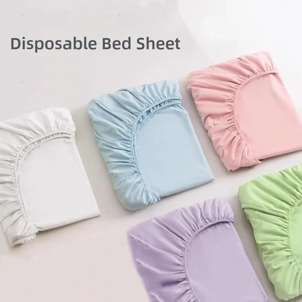 Non Slip Disposable Fitted Sheet with Elastic Bands Mattress Covers Hotel