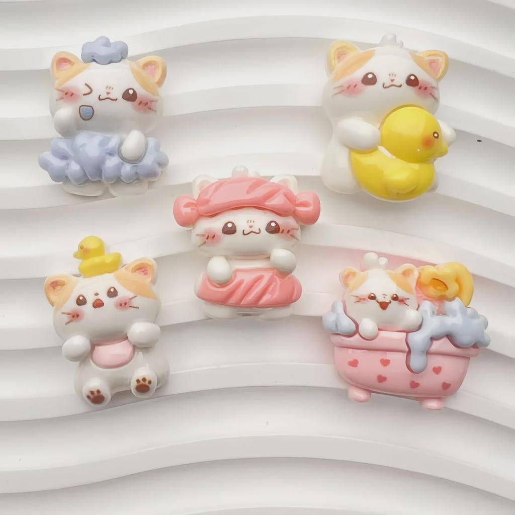 Милый котенок пена для ванны мультфильм шпилька DIY смоляные аксессуары
