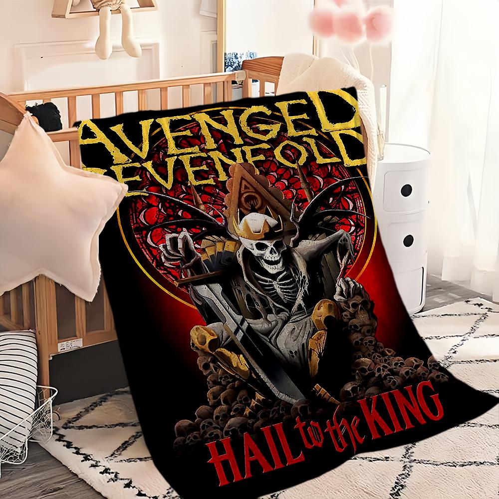 Плед Фланелевый Теплый Уютный Мягкий Avenged Sevenfold Плюшевый Рок для Дивана Группа Гостиная Офис Спальня Путешествия