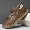 Fashion Brand Outdoor Men Multi Functional Lace Comfortable Sports Leisure Leather Shoes Spring Fashion Breathable Leisure Leather Shoes