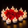 New 6pcs Beautiful Romantic Flameless Flickering LED Tea Lights, Battery Powered Fake Candles for Wedding, Birthday Party Decora
