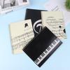 Blank Music Stationery Score Manuscript Book Writing Stave Notebook Black 50 Sheets Notebooks For Songwriters