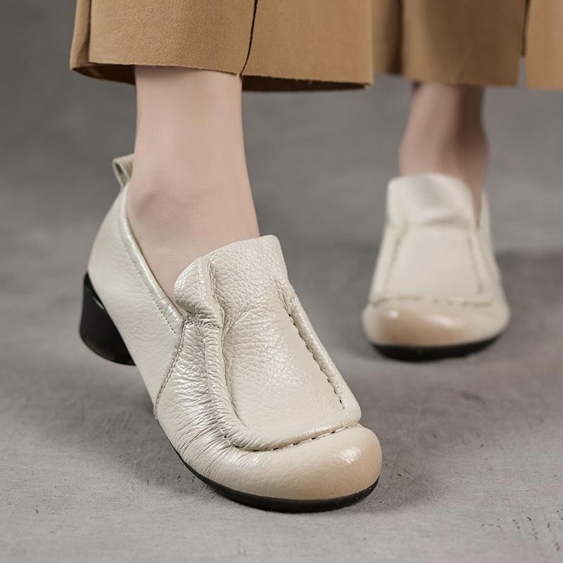 Женские кроссовки, летняя обувь, натуральная кожа, лоферы, слипоны, полые, 2025, новые, ручной работы, нескользящие кроссовки на платформе