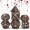 DND Metal Game Dice Set Glitter Edge and Number 7 шт. Набор для настольных игр Dungeons and Dragons RPG MTG D4 D6 D8 D10 D12 D20