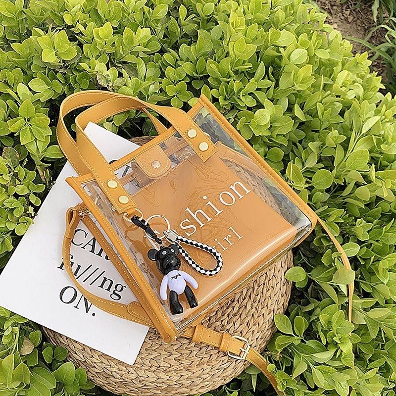 Stylish Pvc Transparent Jelly Bag For Women Fashionable Crossbody Bag Versatile Shoulder Tote