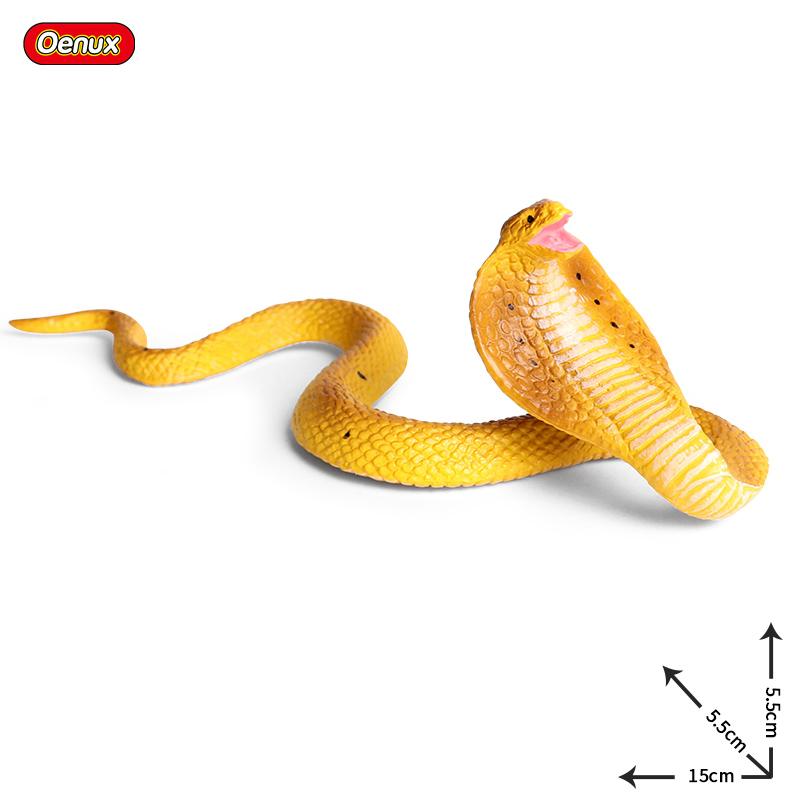 Oenux Симуляция Лес Дикие Змеи Животные Модель Дикая Кобра Гремучая Змея Питон Фигурки Экшн Сувенир для Вечеринки Декор Детская Игрушка Подарок