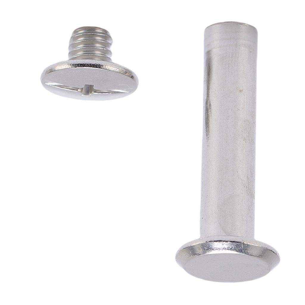 50 пар Набор заклепок M5 из нержавеющей стали с плоской круглой головкой и двойной шляпкой, трубчатые заклепки для одежды, ПУ кожи