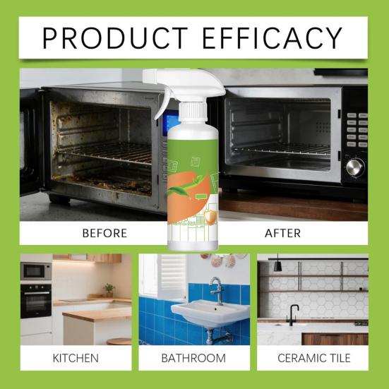 Моющее средство Спрей для чистки кухни Электролитический ион Многоцелевой Очиститель для духовки, плиты, вытяжки Удаляет жир Бытовое чистящее средство