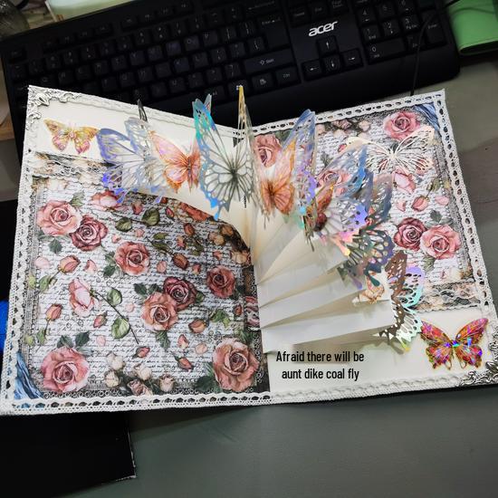 Набор для создания DIY Pop-up Книжного Светильника-Бабочки в Подарок на День Святого Валентина или Циси