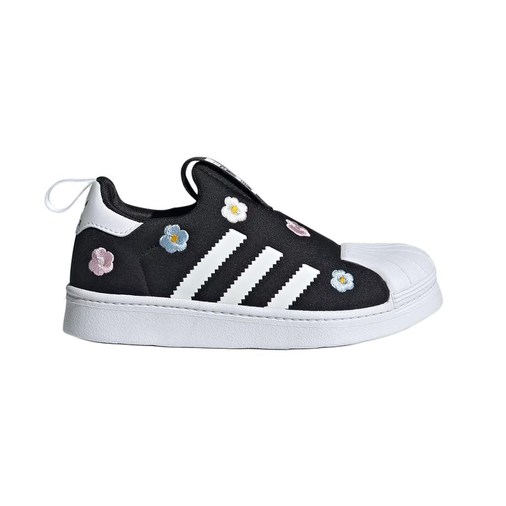 Adidas Superstar 360 C Floral Embroidery - Black Kids Sneakers Cloud-White Core-Black Clear-Pink IG7014