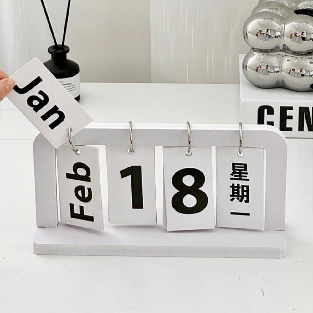 INS Деревянный Календарь Скандинавский Стиль Настольный График Вечный Календарь Офис