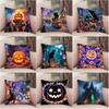 American New Pumpkin Halloween Cartoon Children's Black Pillow Cover Living Room Sofa Bedroom Backrest