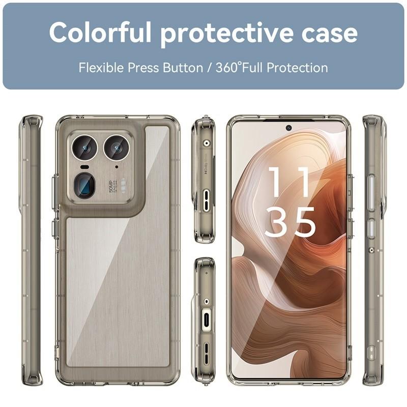 Прозрачный чехол из ПММА для Motorola Edge 50 Moto X50 Ultra 50Ultra X50Ultra, красочная мягкая окантовка, задняя защитная оболочка, твердый чехол