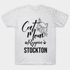 Женская футболка Cat Mom Reppin Stockton Harajuku Print Kawaii Футболка Летняя Футболка с коротким рукавом Женская Футболка Топ