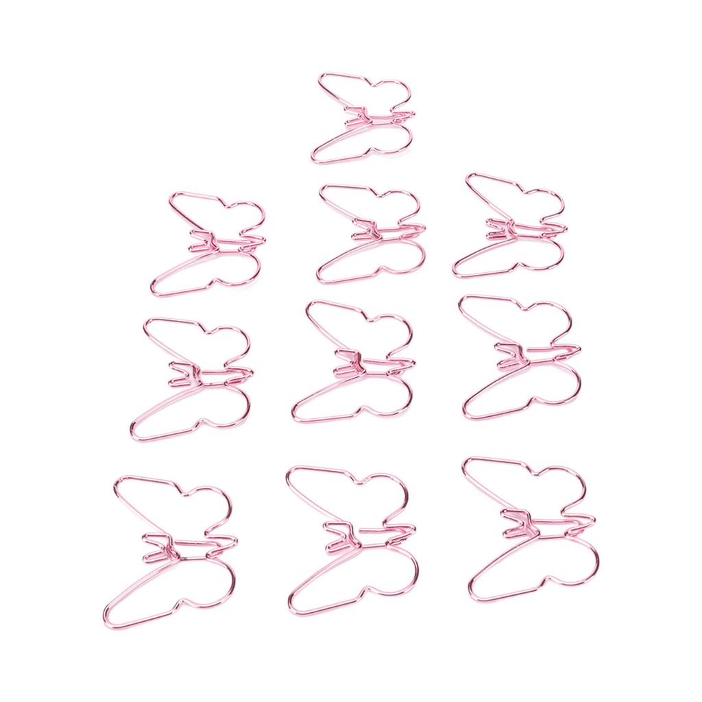 100 Pcs Shaped Paper Clips Butterflies Shape Metal Cute Style Light Portable Office Clips for D