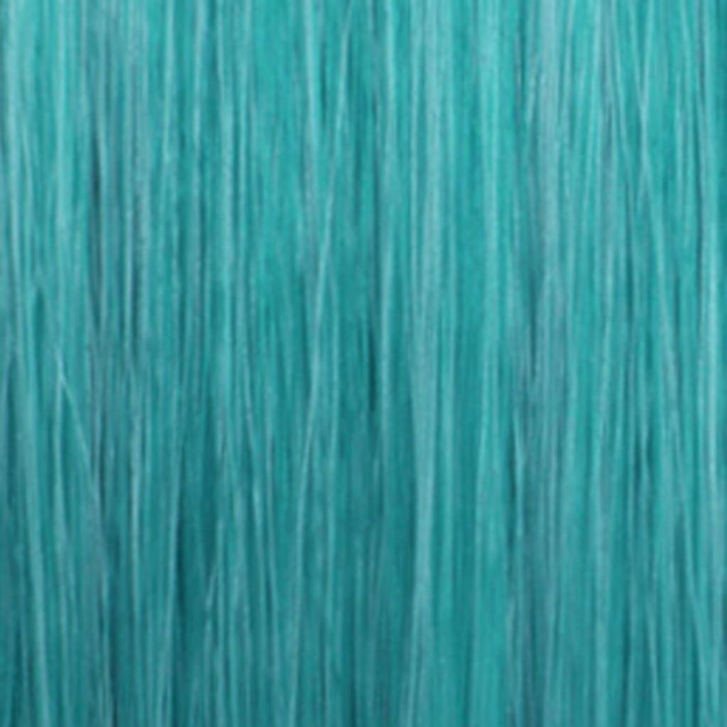 Wig Cosplay Full Wig Long Wig Straight Blue Green Blue Hair Green Hair Natural Smooth Heat Resistant Wig Wig with Net [Fujitatsu] Semi-long