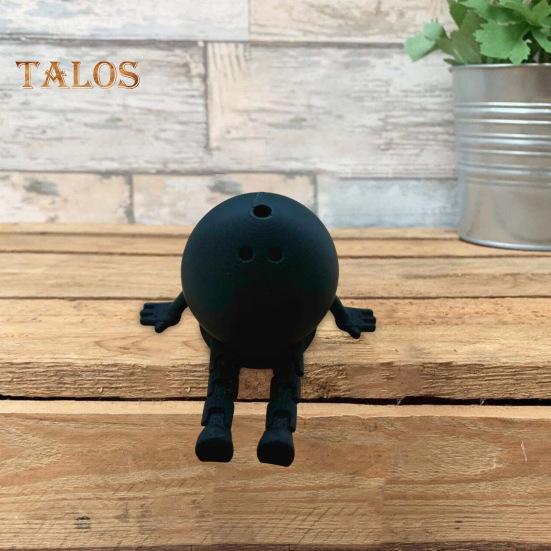 Гибкий боулинг-приятель, настольный мяч для боулинга с шарнирными ножками, 3D-печатный орнамент на тему боулинга, подарки для любителей боулинга