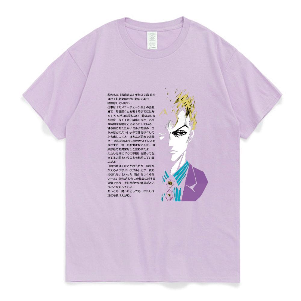 2026 Аниме JoJo's Bizarre Adventure Футболка Мужская Женская С коротким рукавом Вапорвейв Эстетика Футболка с Джотаро Хлопок Куджо Манга Футболка