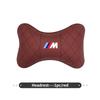 WCHT7 For BMW Leather Car Headrest Lumbar Support Neck Pillow Waist Cushion Auto Accessories E30 E34 E36 E39 E46 E52 E53 E60 E61 E62