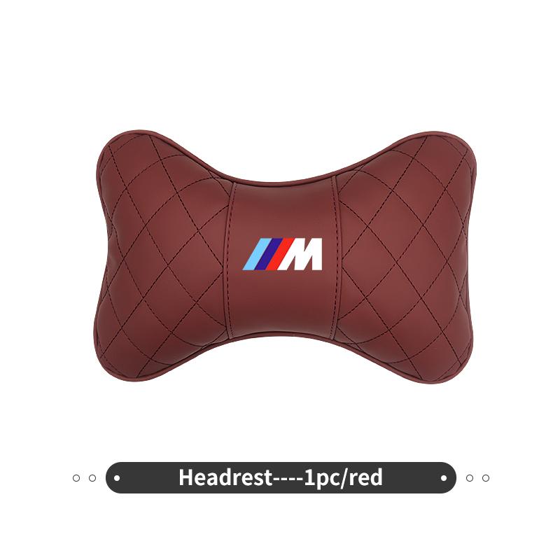 WCHT7 For BMW Leather Car Headrest Lumbar Support Neck Pillow Waist Cushion Auto Accessories E30 E34 E36 E39 E46 E52 E53 E60 E61 E62
