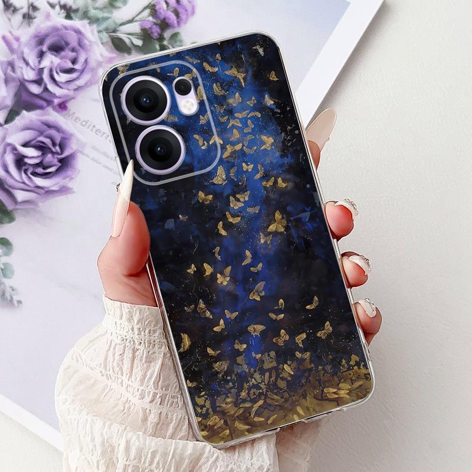 Чехол для Oppo Reno 13F 4G Reno13 Pro Новый модный окрашенный чехол Мягкие силиконовые чехлы для телефона Для Oppo Reno 13 Pro Reno13 F 5G Fundas