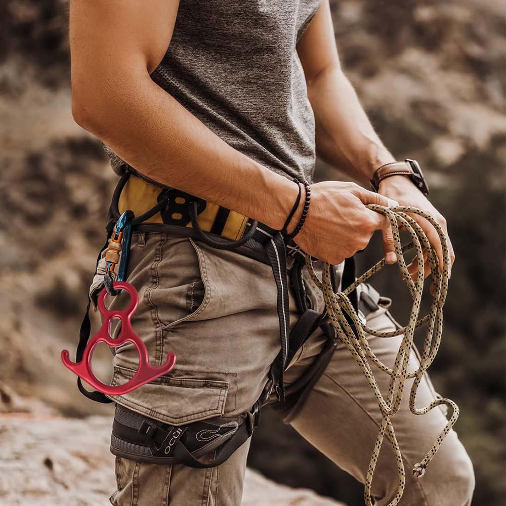 50KN Спасательное спусковое устройство «восьмерка» подходит для скалолазания, воздушной акробатики