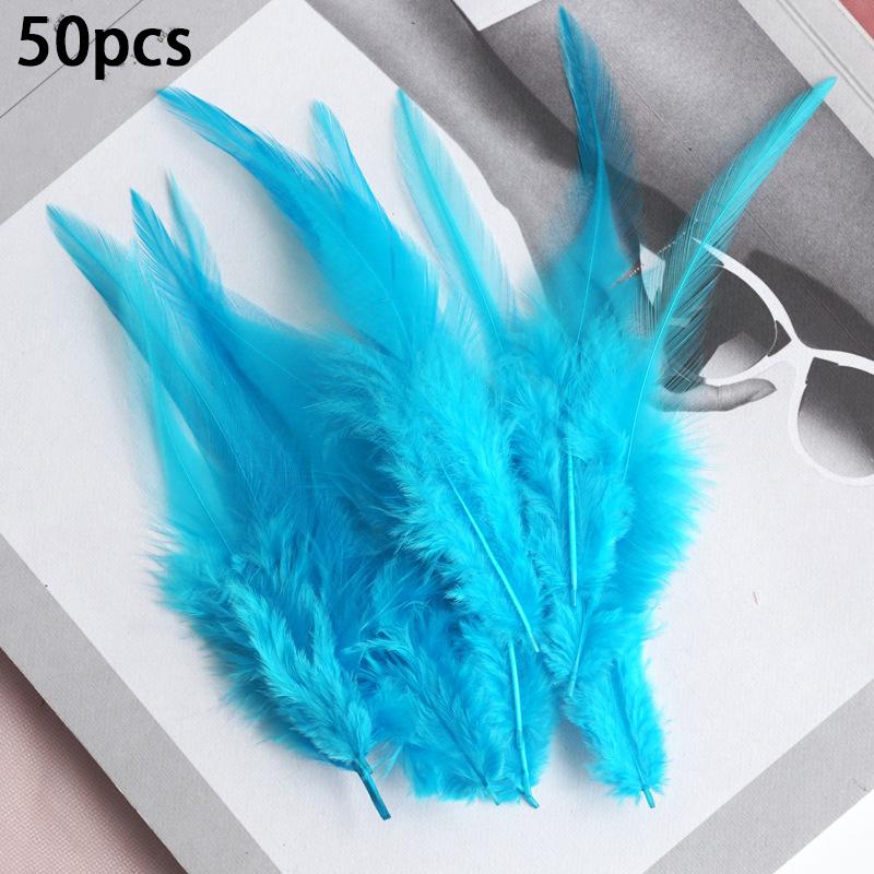 50 шт. натуральное перо макарон цветное куриное перо красочное индюшиное перо красочное перо