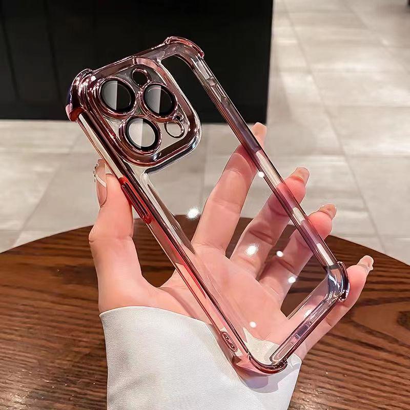 Совместим с iPhone 16/15 Pro Max: Чехол с защитой от падения с четырехточечными подушками безопасности и защитная крышка с прозрачной пленкой для линзы X.
