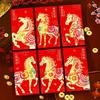 6pcs Blessing 2026 New Year Red Envelope Gold Stamping Lucky Red Pocket  Spring Festival