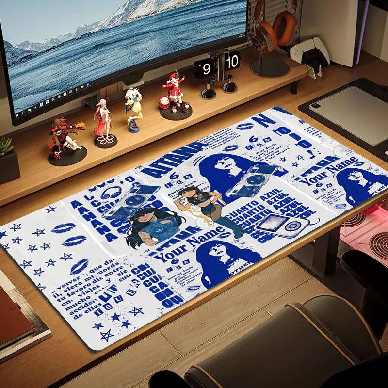 Aitana Custom Name Large Size Mouse Pad Large Gaming Table Cushion Non-slip Laptop Tablet Big Mousepad XXL Mat Mini PC Playmat With Lock edge