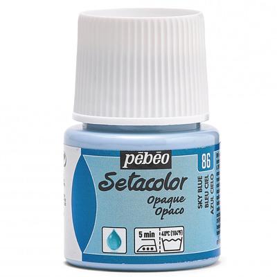 Краска для ткани Pebeo Можно красить на темных тканях Seta Color Opaque Color 45 мл Небесно-голубой 86