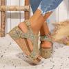 Женские винтажные римские сандалии на платформе