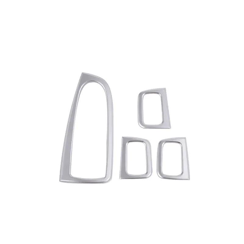 For Mercedes Benz GLC C Class W205 X253 2015- Metal Silver Car Window Lift Button Frame Cover Trim Sticker Car Accessories