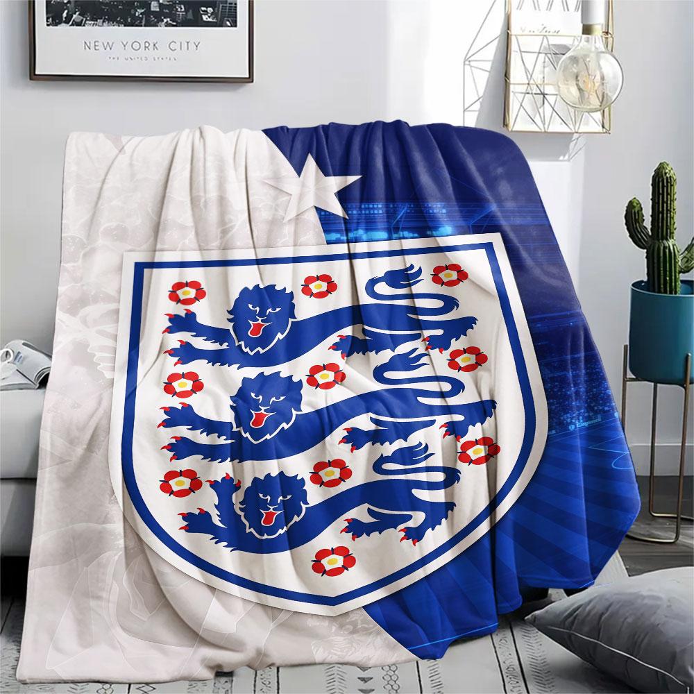England football Printed Flannel Blanket, soft throw for bedroom sofa, washable,soccer fan merchandise, great gift.