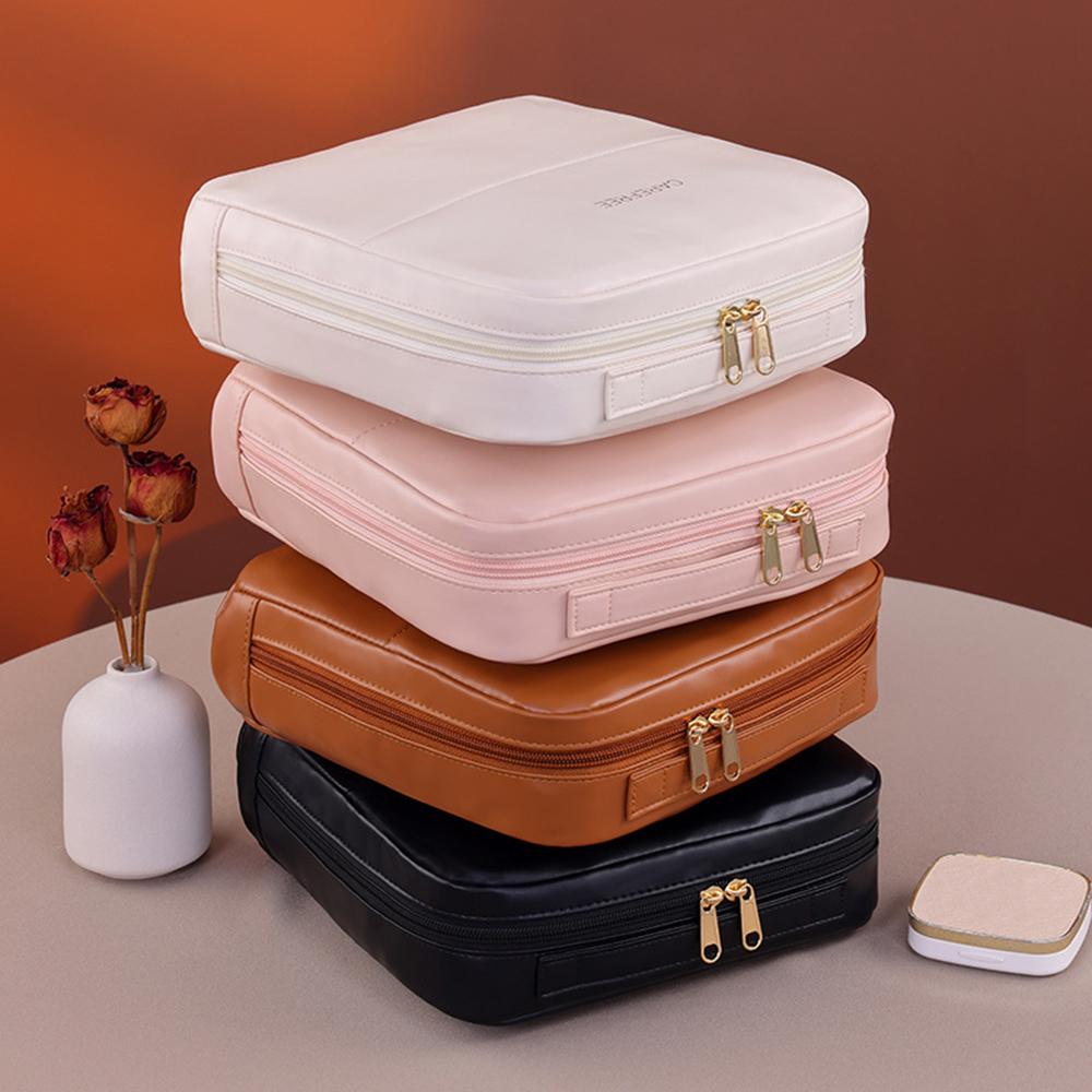 Large Makeup Bag Traveling Makeup Brushes Organizers Wash Bag Organizer for Handbag Inner Pouch Makeup Cosmetics Organizers Bags